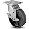 Colson ¬Æ 4 Series Swivel Plate Caster - Nylon Top Lock Brake 4" Dia. 800 Lb. 4.04109.539 BRK7 SS